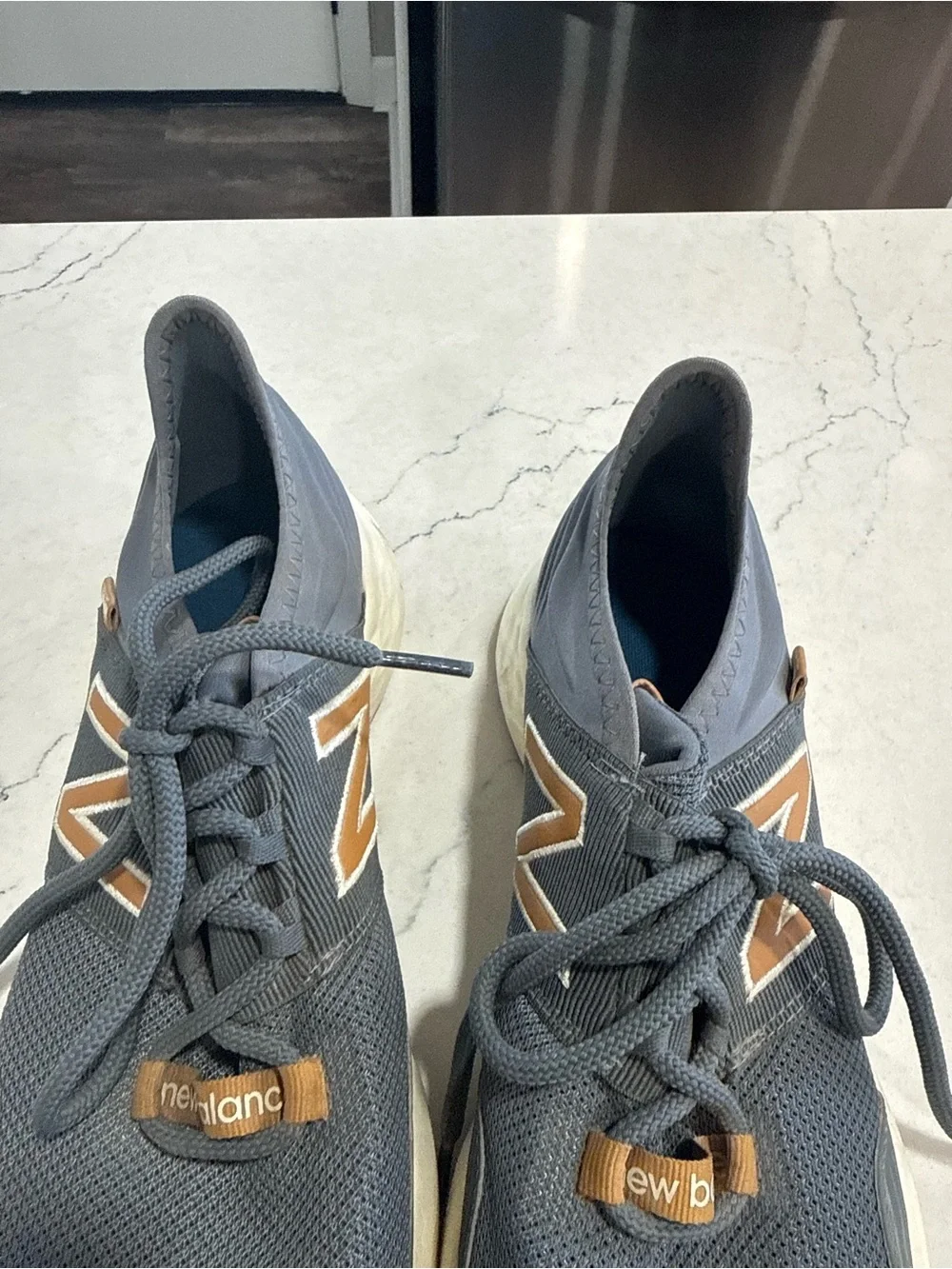 New Balance Fresh Foam Roav Backpack Lead Gray Mesh Lace Up Sneaker Mens Size 10